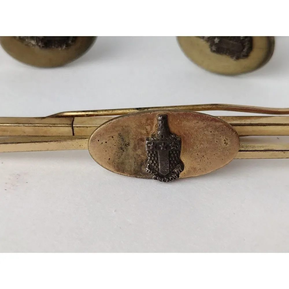 Vintage Anson Cufflinks & Lamode 10k 1/20 G.F. Tie Clip Set